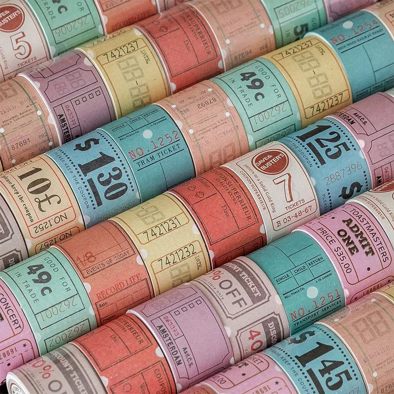 3*5 м шириной в британском винтажном билет лента для декорации Washi DIY планировщик