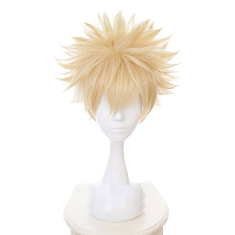 Аниме My Hero Academy Baku No Hero Bakugou Katsuki Bakugo короткие льняные светлые термостойкие косплей костюм парик