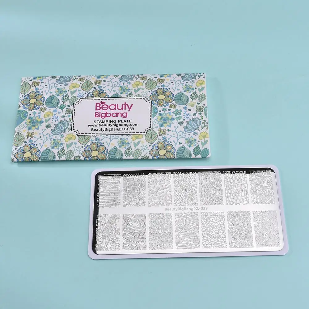 BEAUTYBIGBANG 6*12 см гвозди в стиле ретро штамповки пластины Дерево лист дизайн прямоугольник штамп маникюрный шаблон дизайн ногтей изображения пластины