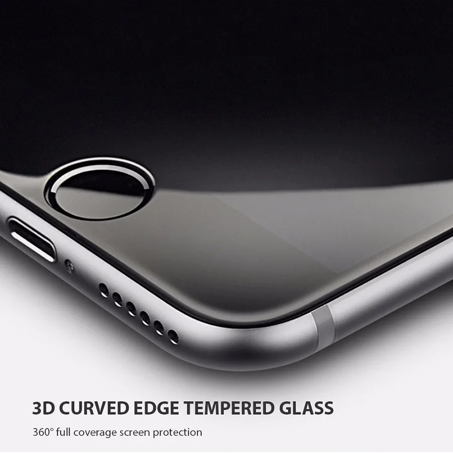 3D мягкий край 9H закаленное стекло для iPhone 8 7 6 6S Plus полное покрытие Защита экрана
