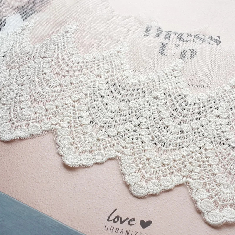 Ширина 17 см необычная кружевная одежда цвета слоновой кости вышитая сетчатая