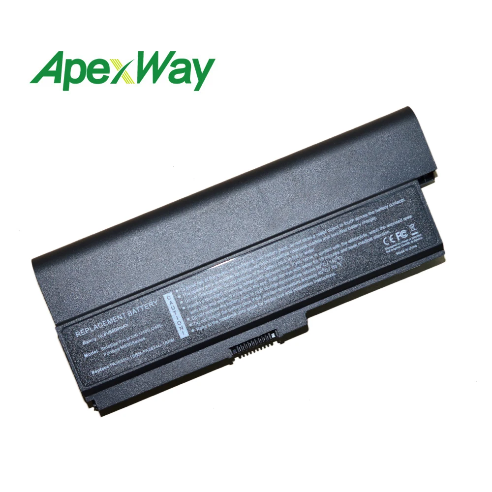 ApexWay 12 ячеек Аккумулятор для ноутбука Toshiba PA3634U 1BAS Portege M800 M900 серии Satellit Pro C650 00L A655