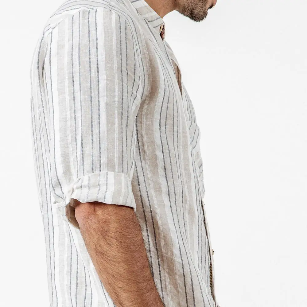 SIMWOOD льняные хлопковые рубашки с рукавом три четверти мужские 2019 высокое