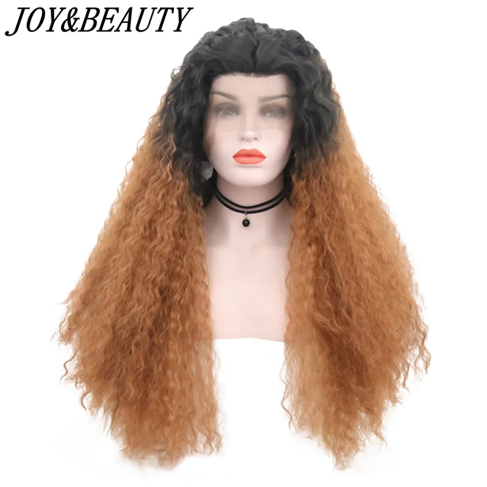 Термостойкие волосы JOY & BEAUTY 24 дюйма с эффектом омбре коричневые длинные
