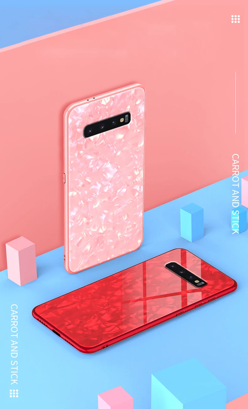 Роскошный Мраморный чехол для samsung Galaxy S10 S8 S9 Plus S10e охлаждающий яркий чехол из закаленного стекла для телефона для samsung Note 9 8