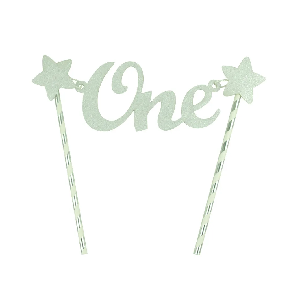 Детский Топпер для торта на 1 й День рождения LAPHIL бумажные соломинки с одной