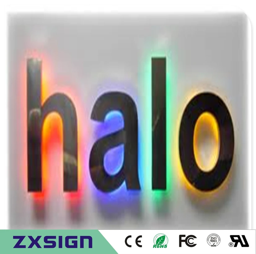 Обувь по заводским ценам нержавеющая сталь письмо 3D LED подсветкой сзади магазин знаки обратного письма