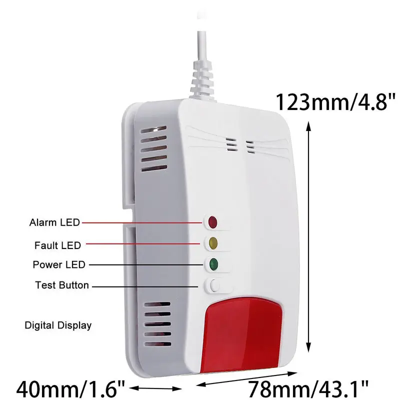 Смарт детектор утечки газа природный газ сигнализация Сенсор пропан бутан метан