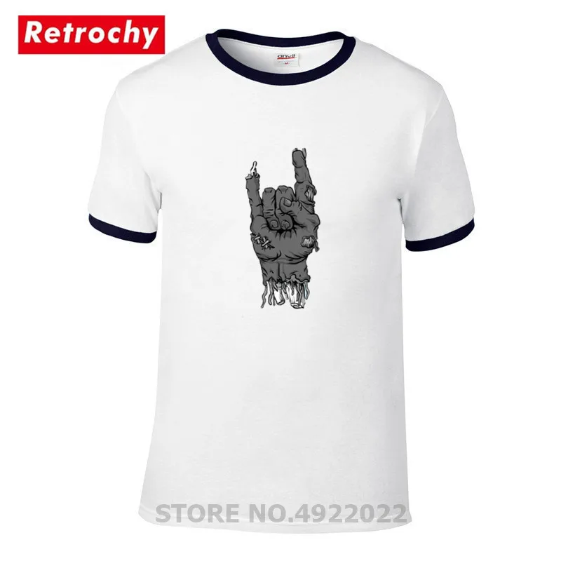 Новинка! Мужская футболка с коротким рукавом в стиле хип-хоп принтом зомби рок