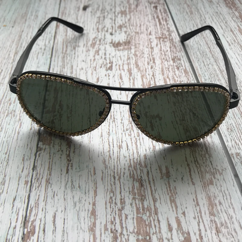 Мужские спортивные очки UV400 черная медная оправа весенние Висячие алмазные