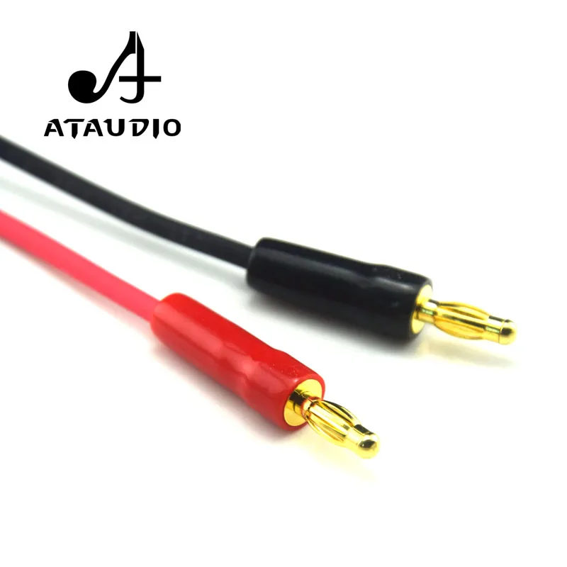 Кабель ATAUDIO Hi Fi RCA на 2 бананового Jack 6N OFC одна двойная вилка типа банан кабель
