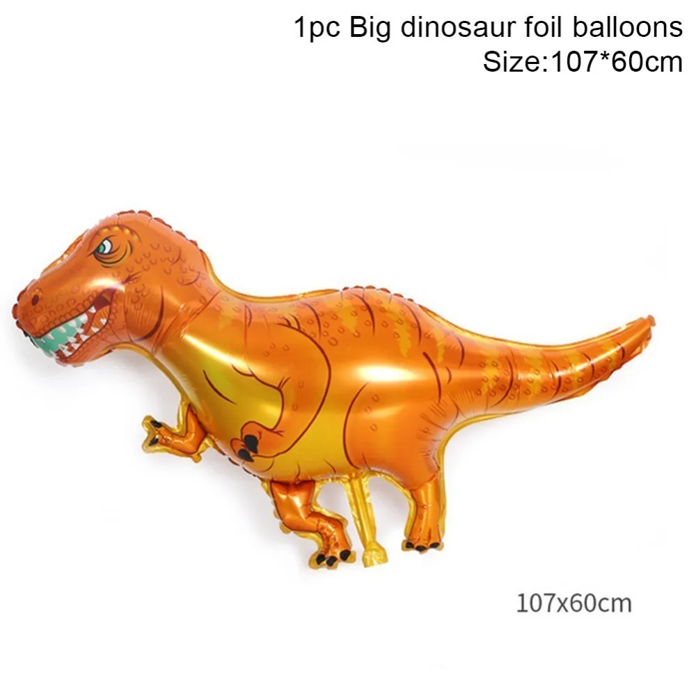 1pc Foil balloons Вечерние воздушные шары в виде динозавра из фольги с изображением динозавра Юрского периода, украшение для дня рождения, Детские праздничные принадлежности в виде животных на день рождения - Цвет: 1pc Foil balloons