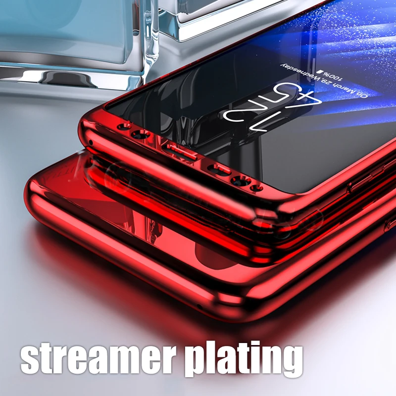 Роскошные 360 металлизированный зеркальный чехол для samsung Galaxy S10 S9 S8 плюс S10e S7 мягкая пленка чехол для samsung Note 9 8 A5 A7