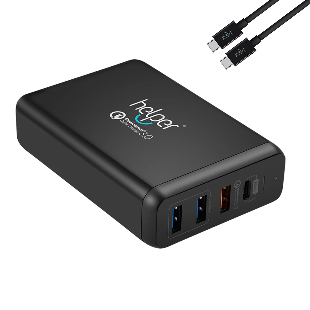 Тип usb-C PD Зарядное устройство 75 Вт 4-Порты USB-C PD Quick Charge 3,0 Smart Desktop Зарядное устройство с Мощность доставки для XiaoMi Air DELL XPS