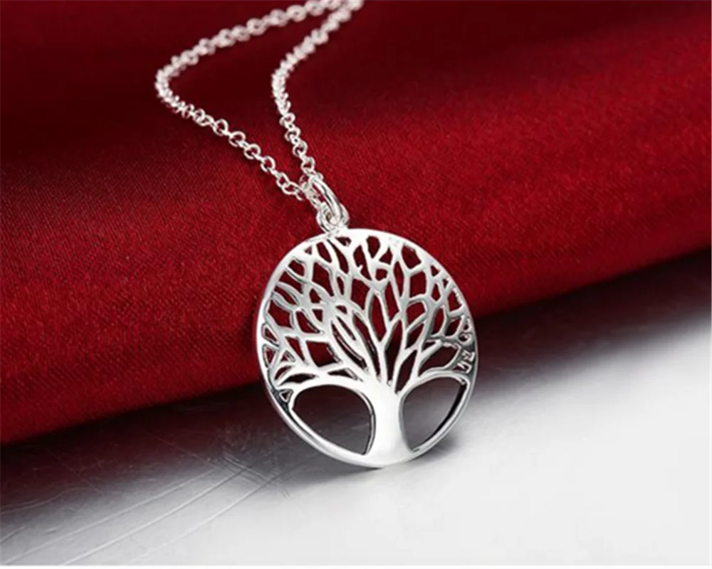 Высококачественное ожерелье из стерлингового серебра 925 пробы милое женское