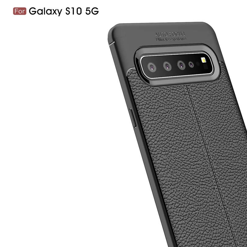 Противоударные чехлы с текстурой личи для Samsung Galaxy S10 | Мобильные телефоны и