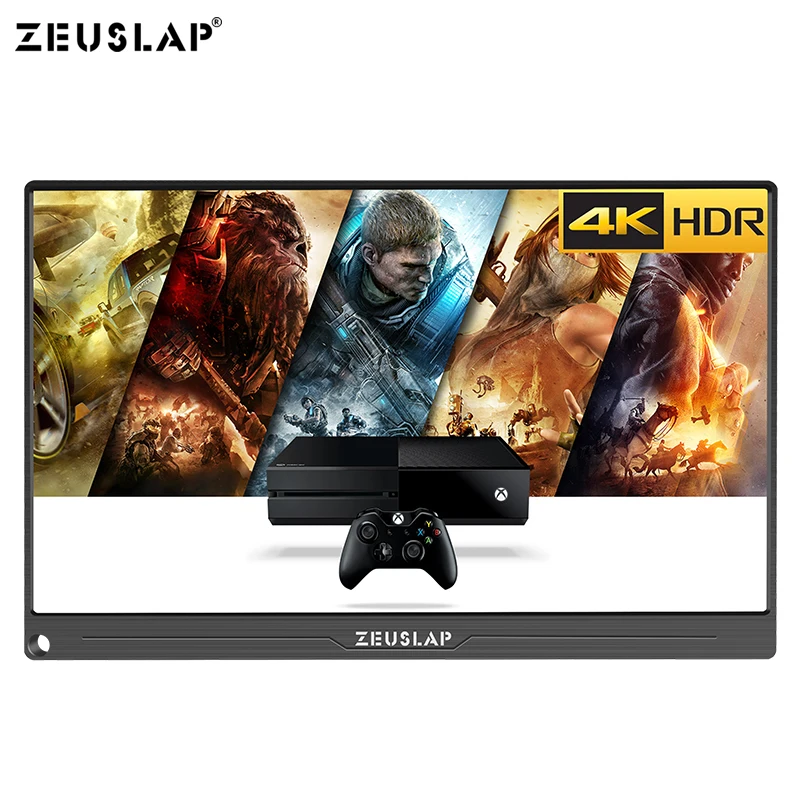 Портативный игровой монитор PS4 15 6 дюйма 4K + HDR 72% NTSC 178 Dgree IPS экран с углом обзора 1000:1