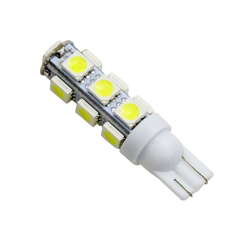 Лейтес 300 шт.; ; детское нижнее белье T10 13 SMD светодиодный 5050 13SMD 13 светодиодный авто боковые светильник лампа светодиодный W5W 12V Клин лампа автомобиля Светодиодный прожектор светильник