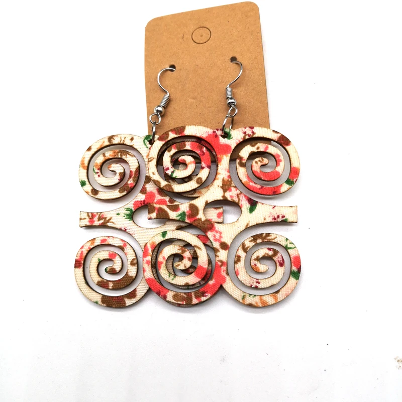 Тканевые серьги в виде символов разные цвета|symbol earrings|adinkra earringsfabric earrings |