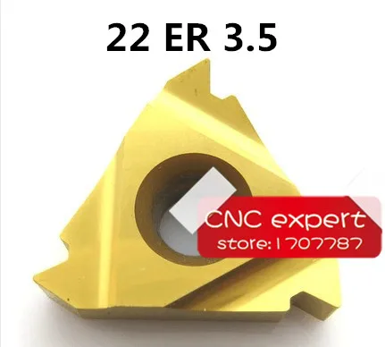 

22 ER 3.5 ISO ,threaded turning Insert,Pvd Coating General Type partial profile 60 degree vertical Cutting Steel,PITCH 3.5
