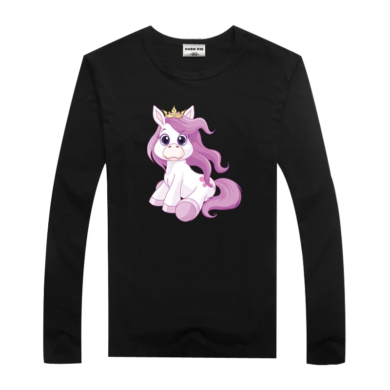 67Black DMDM PIG Winter Boys T-Shirt Baby Girls Clothes Cartoon Cat Long Sleeve T Shirts For Children TShirts Avengers 2 3 4 Years - Цвет: 67Black