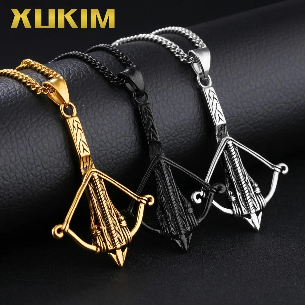 Xukim ювелирные изделия из титана нержавеющая сталь 316 ожерелье с бантом и стрелой