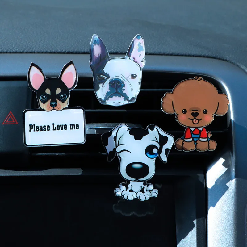 

Car Air Freshner Ornament Styling Creative Dog Clip Mounted On Air Condition Outlet Supplement Lavender Perfume Scent Diffuser