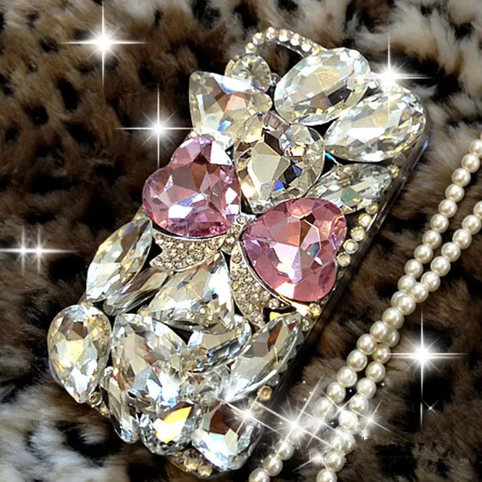 S2 Роскошный Блестящий жесткий чехол с бриллиантами драгоценными камнями цветами