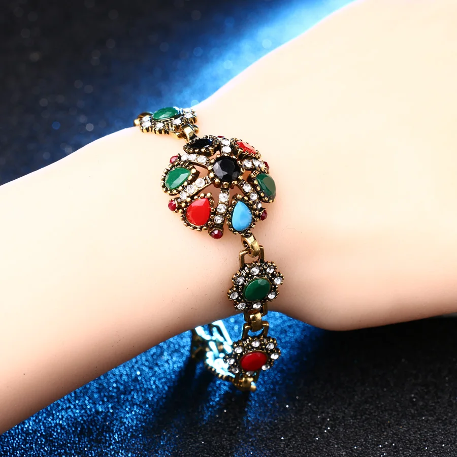 Женский винтажный Ювелирный Комплект роскошный комплект из 3 предметов цветной