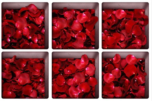 Red rose 6 шт./компл. 13*13 см Водонепроницаемый Стикеры Ванна Товары 3D стены Стикеры s наклейки Ванная комната пол Свадебная вечеринка поставки Badkamer дополнительные приспособления - Цвет: Red rose
