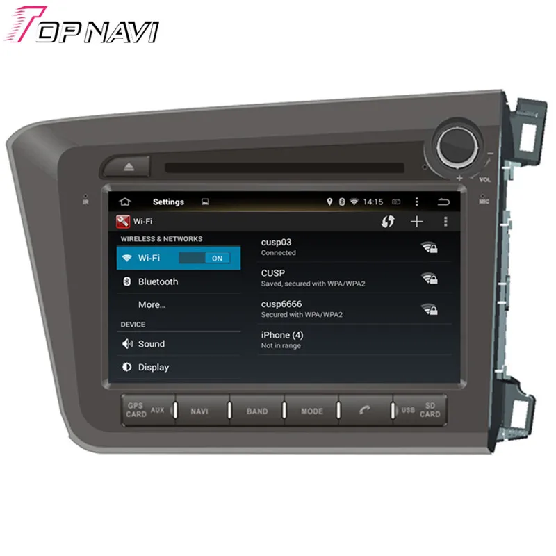 Автомобильный видеоплеер TOPNAVI 8 дюймов Восьмиядерный процессор 4 Гб ОЗУ Android 6 0