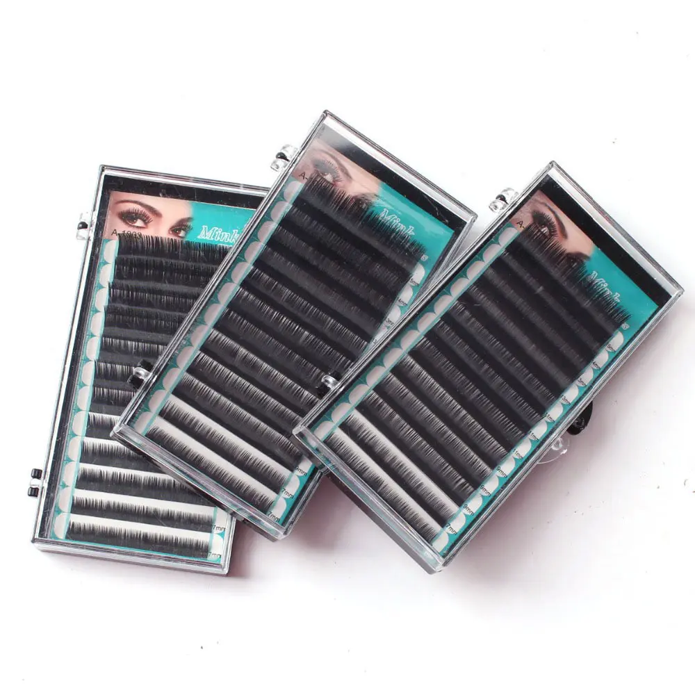 

0.15 mm C Curl Mixed Individual False Eyelashes Extenson Planting Lashes Black Natural Long Thick
