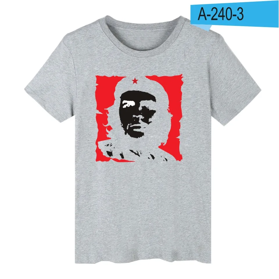 Gray LUCKYFRIDAYF Che Guevara t-shirts printed summer sport men women t shirts casual o-neck tee shirt short sleeve t-shirt tops 4XL - Color: Gray