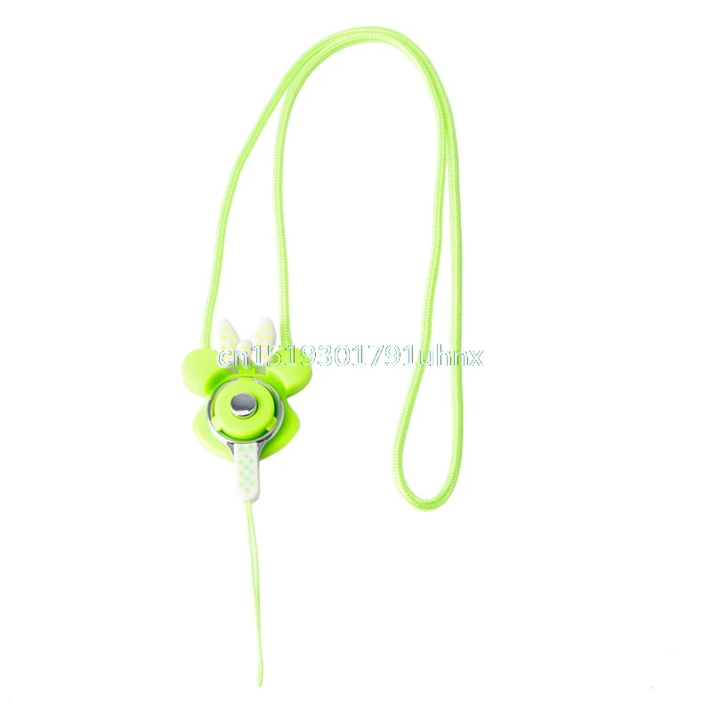 Green Color Мультфильм ID держатель для карт ожерелье значок на шею ремешок тег брелок сотовый телефон - Цвет: Green Color