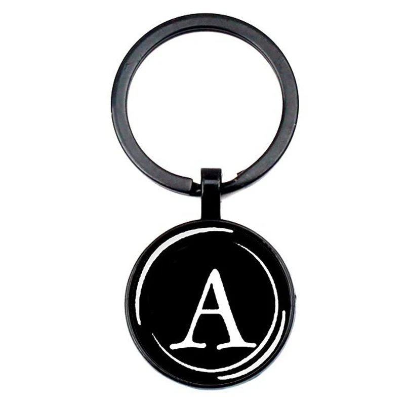 Модный персонализированный брелок для ключей 26 букв идентификационных со