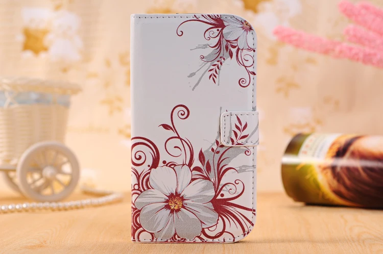 Luxury Flower Leather Wallet Case For Sony Xperia E3 D2203 D2243 Dual D2212 Shell Stand Fundas TPU Back Cover Phone Bag | Мобильные