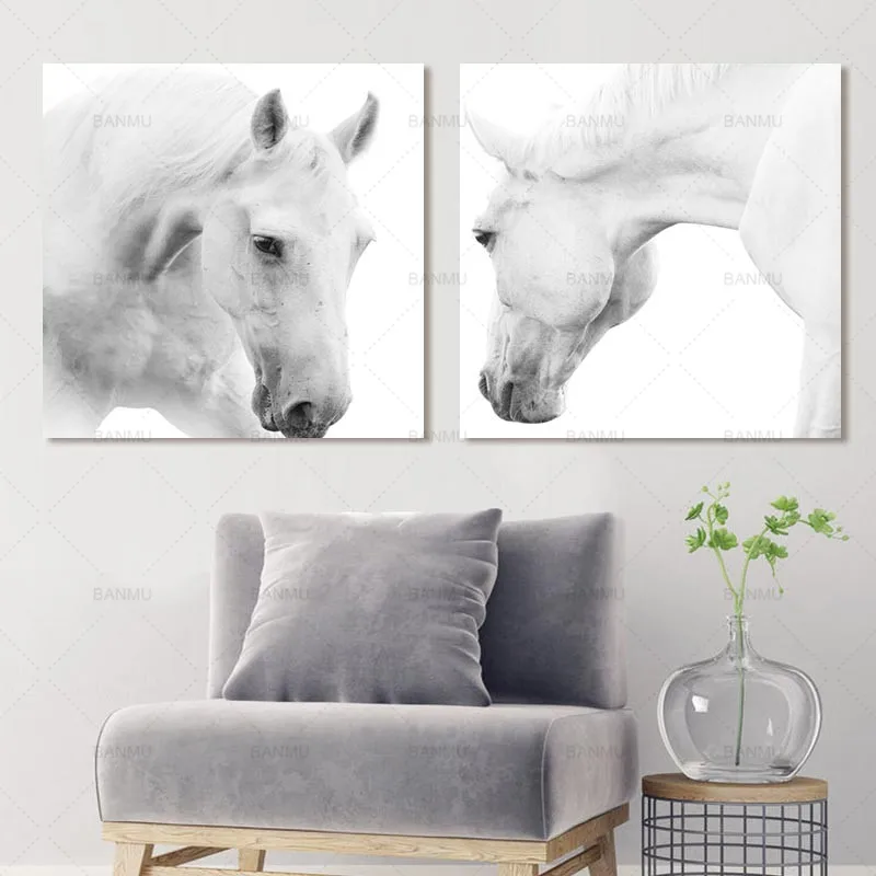 Картина для домашнего декора холст фотография лошадь плакат художественные