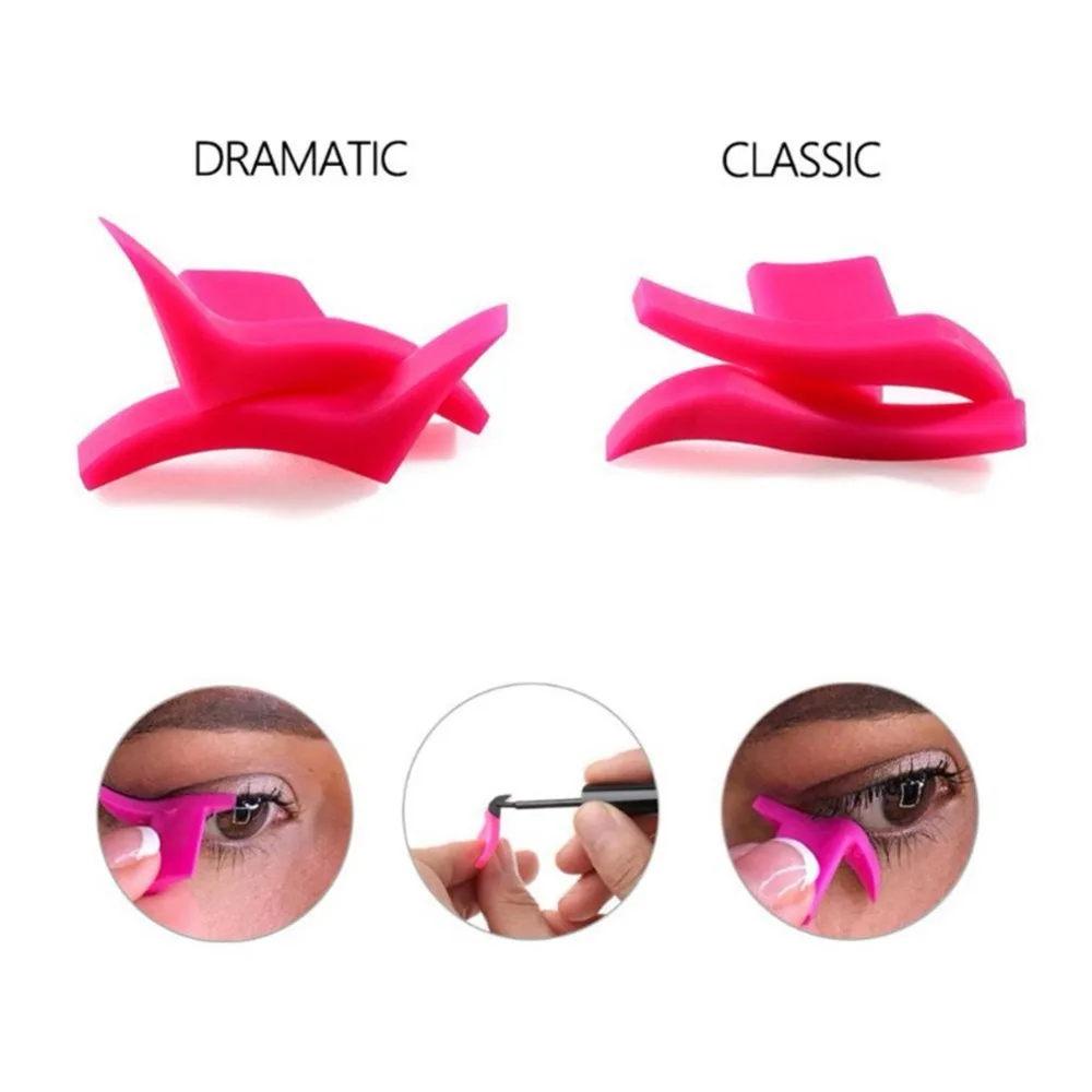 Портативный 2 шт шаблон для подводки глаз крылья уплотнение легко носить глаза