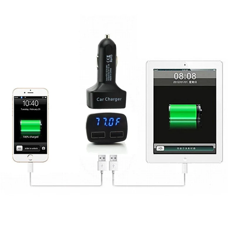 Универсальный 3.1A двойной 2 usb порта быстрый мобильный телефон автомобильное