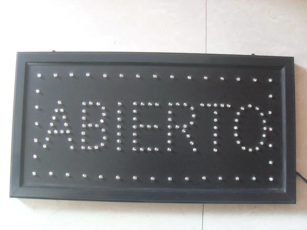 Светодиодный-2017 от производителя с цветными краями и открытым знаком 10x19 дюймов