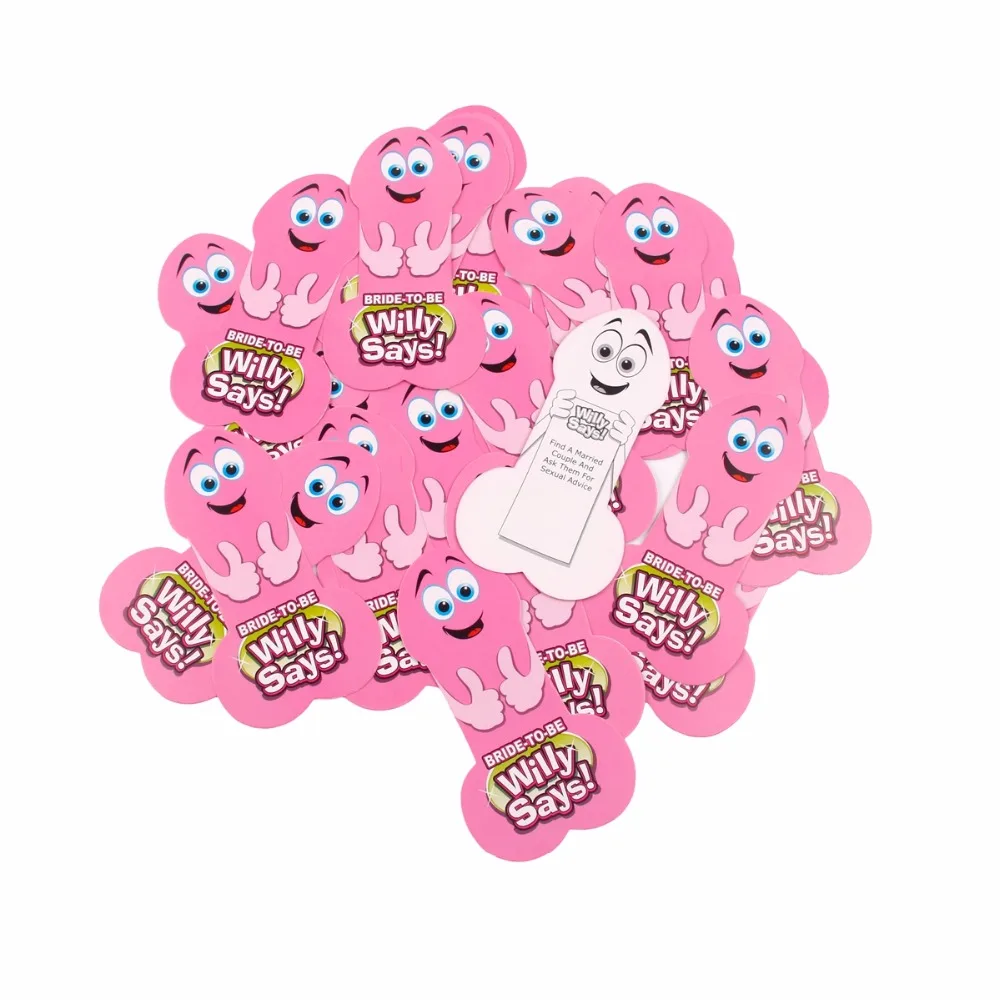 FENGRISE 24pc Willy говорит что игровые карты настольная игра для девичника игральные или