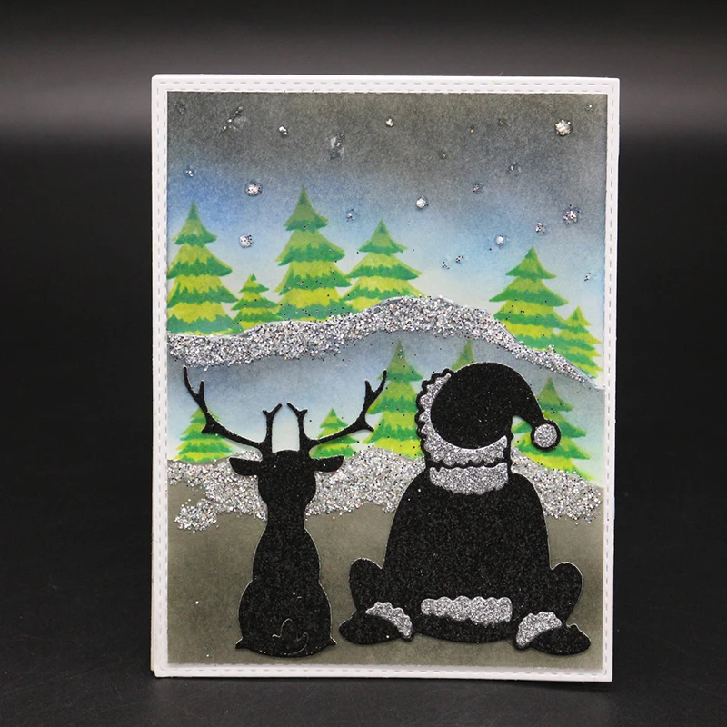 

Quiet and peaceful night Metal Cutting Dies Scrapbooking Embossing Dies DIY Decorative Cards Cutting Dies Cut Stencils