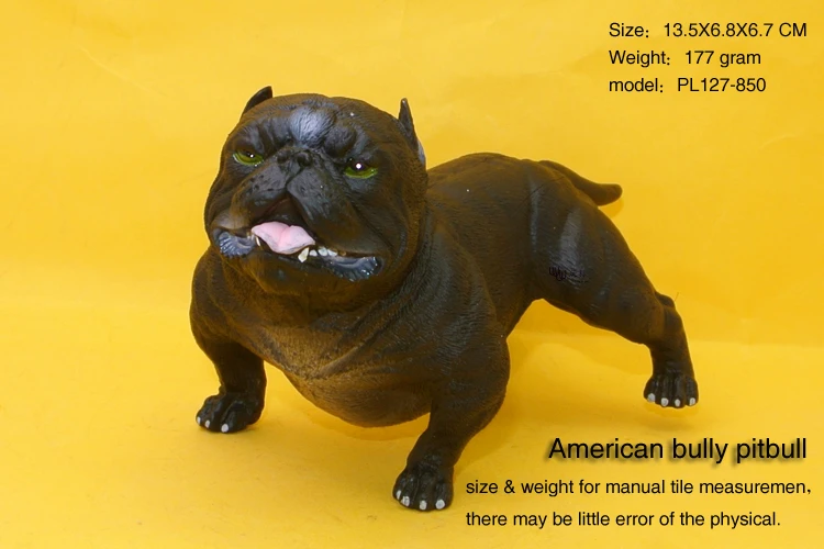 Горячие игрушки: американский черный и белый bully pitbull Bully модель моделирования