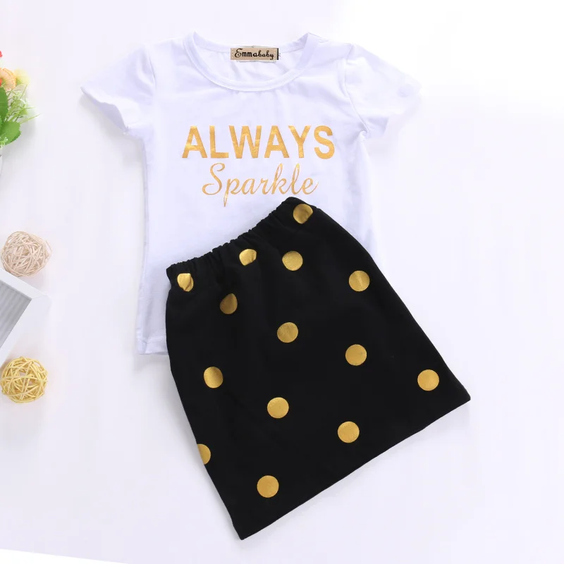 Комплект с юбкой для мамы и дочки летний топ короткими рукавами белая футболка +