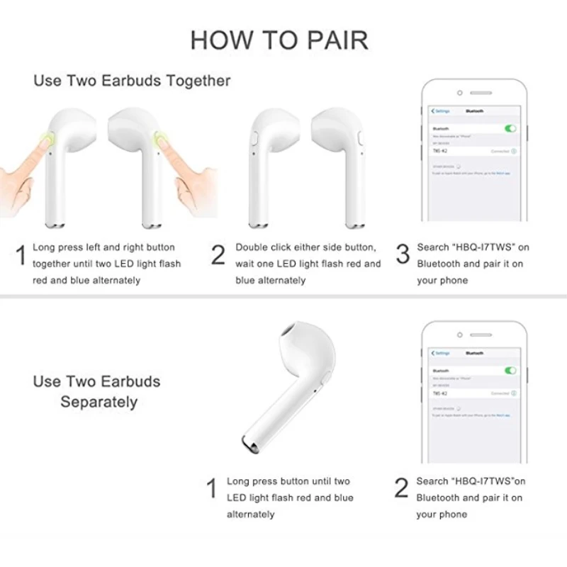 Беспроводные Bluetooth-наушники CocoKi i7 i7s TWS комплект музыкальных наушников