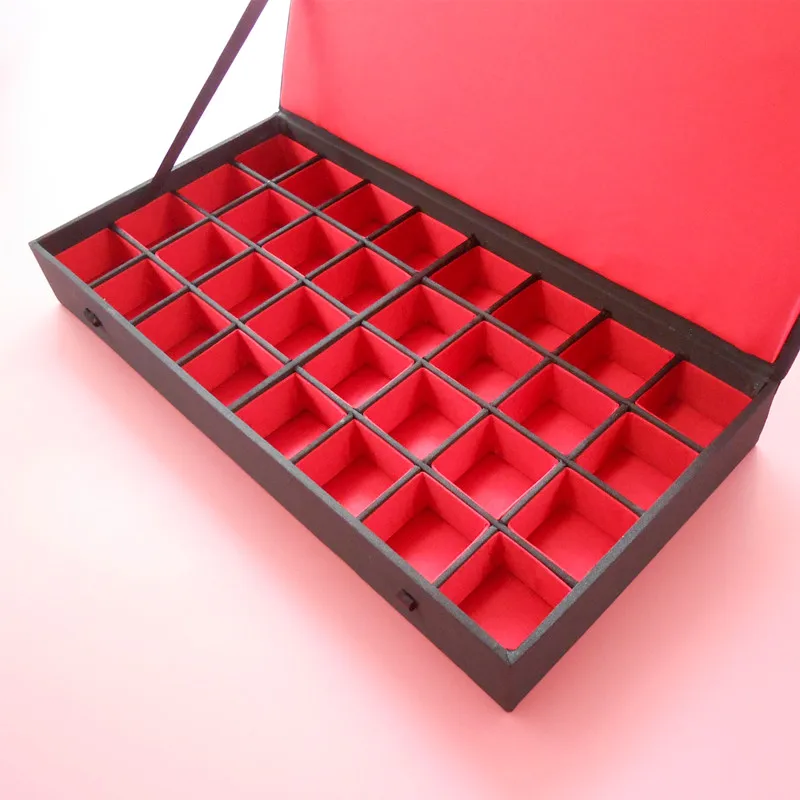 Бутик цветочный 32 ячейки кольцо деревянный ящик для хранения китайские шелковые