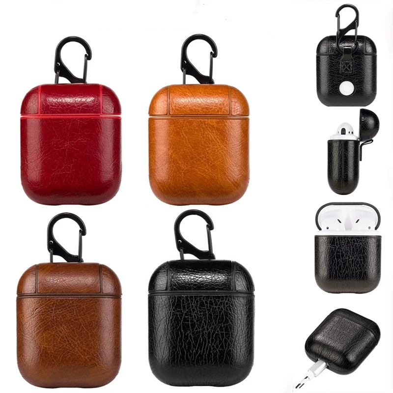 Чехол для AirPods кожаный защитный чехол наушников Fundas Estuche Air Pod 2 1 Boitier Etui Carcasa