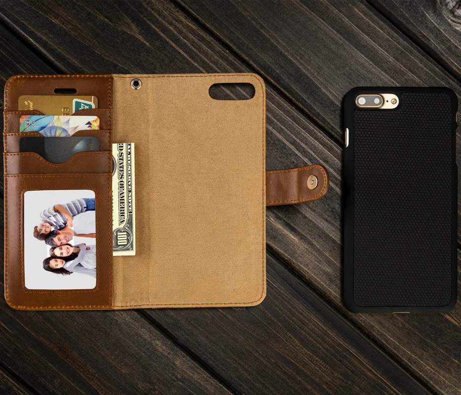 Musubo роскошные кожаные case для iphone 7 plus съемная задняя чехлы 6 6s 5 5s se обложка fit