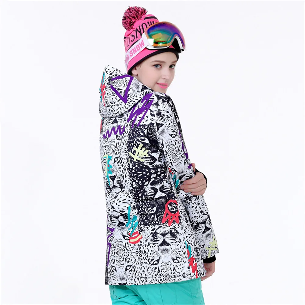 Gsou зимняя Брендовая женская лыжная куртка высокое качество с капюшоном куртки