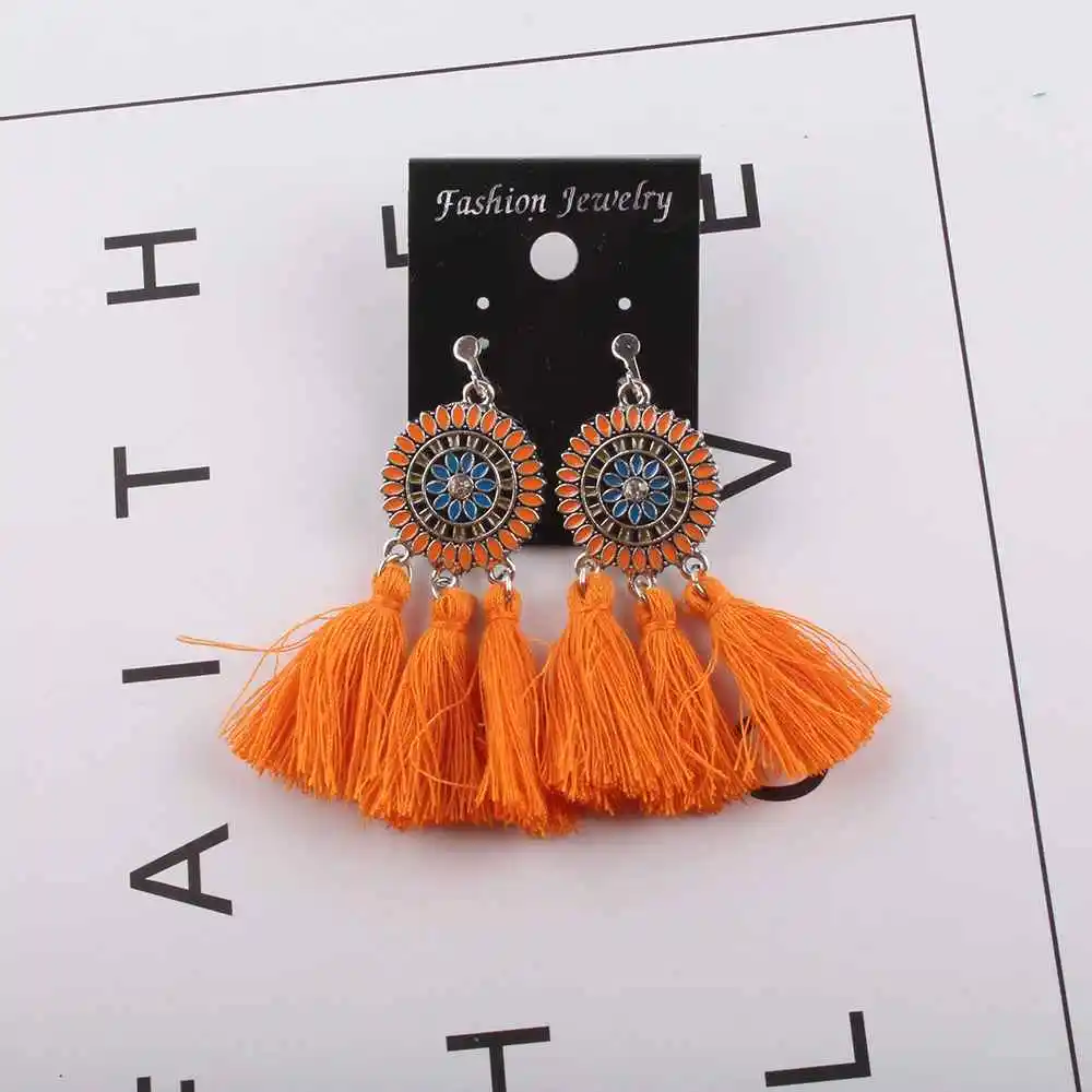 Женские длинные серьги кисточки JIOFREE богемные минималистичные висячие с